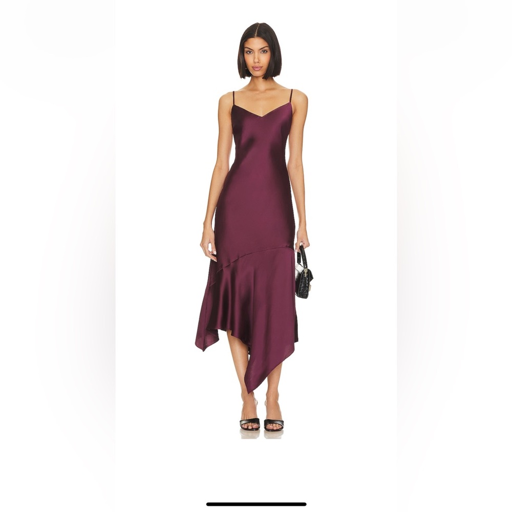 Burgundy silk slip dress - Steve Madden